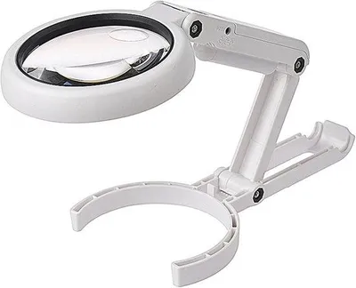 Imagen del producto de Lupa USB plegable con 8 luces LED, con aumentos de 5x/11x, ideal para hobbies, joyería, manualidades o talleres