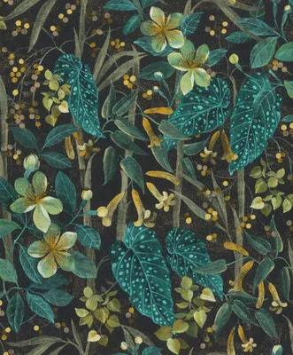 Produktbild von Vliestapete 538243 Curiosity floral blau