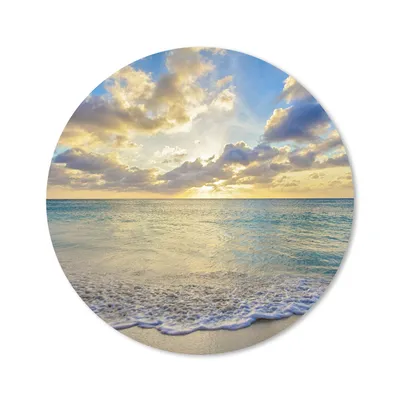 Produktbild von MuchoWow® Mauspad Mousepad Meer - Strand - Wolken - Sonne 40x40 cm - Mousepads - Maus Mat - Pad - Mausunterlage - Schreibtisch Accessoires