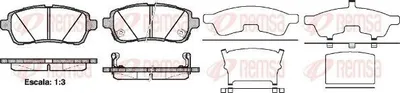 Produktbild von REMSA Bremsbeläge Satz Vorne Bremsklötze für FORD Fiesta Mk6 Schrägheck (JA8, JR8) 1281.02