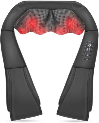 Productafbeelding van Elektrische nek- en schoudermassageapparaat met 3D-knedruk voor spierspanning – ideaal voor thuis, in de auto en op kantoor