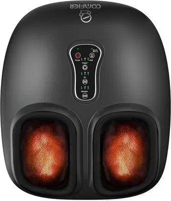 Produktbild von COMFIER Fußmassagegerät mit Wärme Vibration und Luftkompression, Shiatsu Fussmassagegerät Elektrisch Fussmassage für Plantarfasziitis