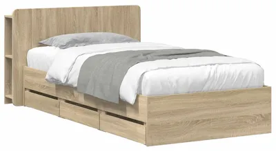 Obrázek produktu pro Rám postele s úložným prostorem s čelo Dub sonoma 80 x 200 cm