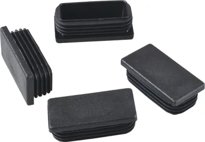 Produktbild von 50 Stück - Lamellenstopfen - Vierkantrohrstopfen 60 x 30 mm (Außen) Stopfen SCHWARZ