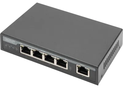 Obrázek produktu pro Digitus DN-95128-1, Gigabit Ethernet, 10,100,1000 Mbit/s, IEEE 802.3af, IEEE 802.3at, Plná, Cat5e, Černá