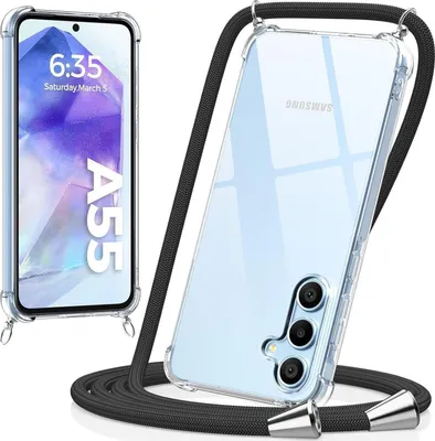 Immagine prodotto di Caslord Custodia a catena per telefono cellulare Samsung Galaxy A55 5G Nero
