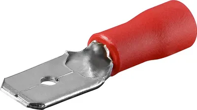 Immagine prodotto di fixpoint Flachstecker 6,4 mm x 0,8 mm 0,5 mm - 1 mm rot 100 Stück