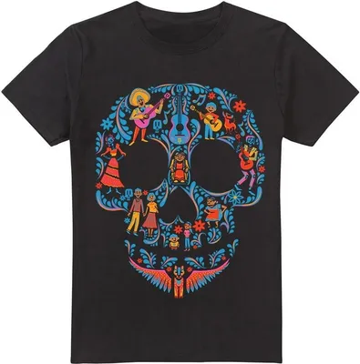 Image de Coco - "Day Of The Dead" T-shirt pour homme TV3539 (XL) (Noir)