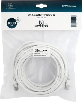 Obrázek produktu pro NETTRIXX - Kabelová páska CAT6A SFTP 1000 cm bílá - 550007