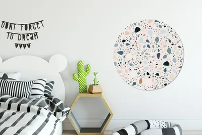 Produktbild von MuchoWow® - Wand-Kreis - Wohnzimmer - Bild - Runde - Wanddeko - Dibond - Kunstdrucke