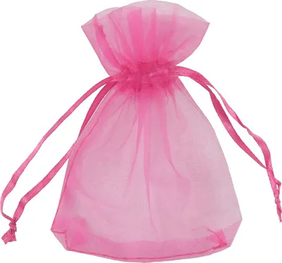 Produktbild von 10 Organza - Säckchen, ca 85 x 110 mm tiefrosa