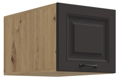 Produktbild von Aufsatzschrank Hochschrank 40 cm STILO Grau + Eiche Artisan Küchenzeile Küchenblock Küche Landhaus