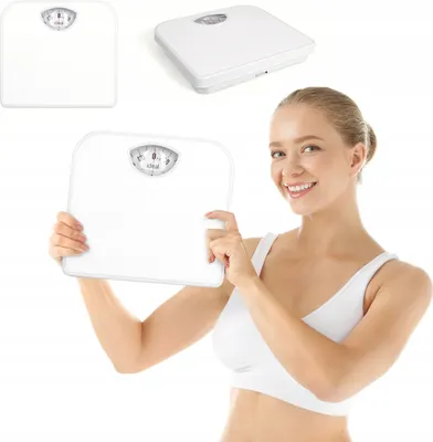Produktbild von Mechanische Badewaage Classic Analog Bis 130Kg Iz9201 Weiss