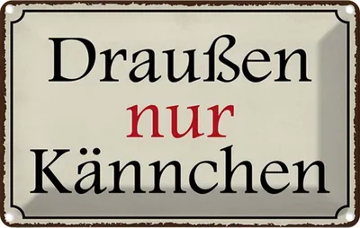 Produktbild von vianmo Blechschild 12x18 cm draußen nur Kännchen Cafe Essen Trinken