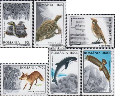Produktbild von Briefmarken Rumänien 1996 Mi 5208-5213 (kompl.Ausg.) postfrisch Einheimische Tiere