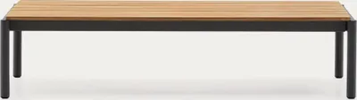 Produktbild von Couchtisch Sorells 63 x 149 x 34 cm Aluminium Teak Stahl Anthrazit