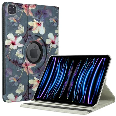 Image de Coque pour iPad Pro 11 Pouces (2018/2020/2021/2022) Rotatif 360° Multi-Angle Motif Fleur