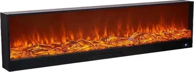Produktbild von LED-Dekokamin zur Wandmontage, realistischer 3D-Flammeneffekt mit Lichtschwankungen, geeignet für TV-Schränke, Vitrinen, Wohnzimmerwände und Innenräume