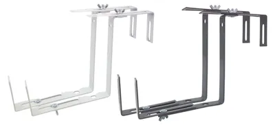 Image de Support pour jardinières de balcon, lot de 2. Support pour jardinières de balcon. Fixation pour jardinières de balcon