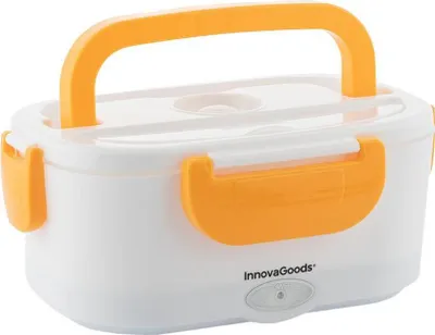 Produktbild von InnovaGoods - Elektrický box na svačinu do auta, objem 1,05 l, ideální na cesty, polypropylen, bílý.