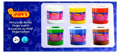 Produktbild von Jovi Fingerfarben 6er Schachtel, 125ml sortiert