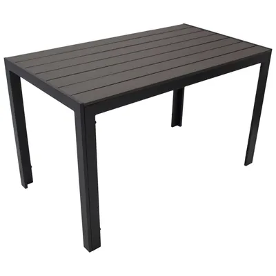 Produktbild von DEGAMO Gartentisch Esstisch SORANO 125x70cm, Alu anthrazit + Kunstholz grau