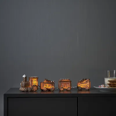 Zdjęcie produktu dla Scenka świąteczna ciuchcia z piernika Led GINGERVILLE