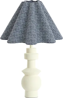 Produktbild von Light & Living - Tischleuchte Esino/Bezaha – Creme/Weiß – Ø35x46cm Tischlampe - Nachttischlampe, Wohnzimmer, Schlafzimmer