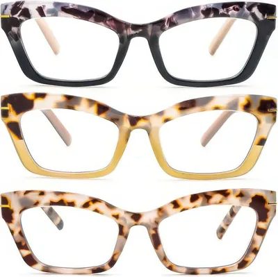Image de Kollyseek lunettes de lecture 3 pcs. Cat Eye retro pour femmes +1.00