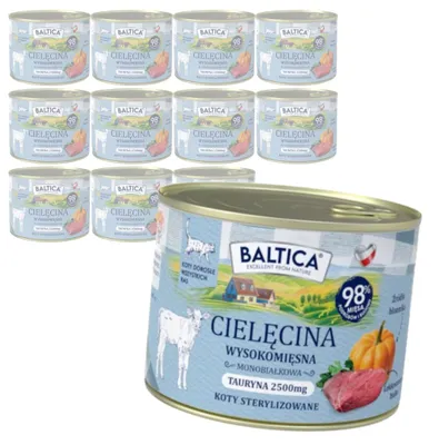 Zdjęcie produktu dla Baltica Smaki Regionów Cielęcina 12x185g Bezzbożowa Mokra Karma Dla Kotów Sterylizowanych