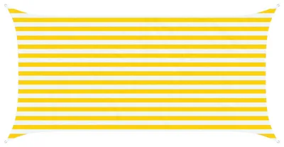 Obrázek produktu pro vidaXL Sluneční plachta, žlutá a bílá, 4 x 2 m, 100 % polyester Oxford