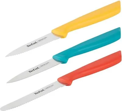 Produktbild von Tefal Edelstahl-Messer-Set 3 Stück Colorfood K273S304