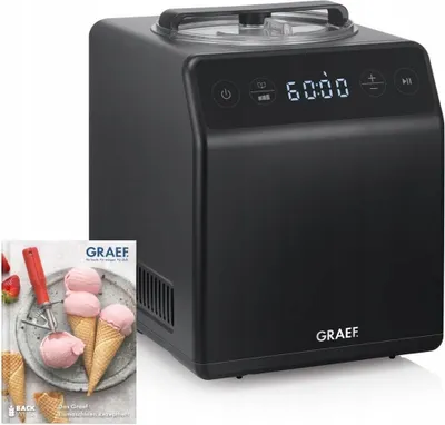Zdjęcie produktu dla Graef IM706EU, Kompresor ro robienia lodów, 2 l, 1 mis(y), Czarny, -18 - 35 °C, Stal nierdzewna