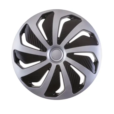 Obrázok produktu pre VERSACO | Puklice Wind Strieborná a Čierna 15" 4ks