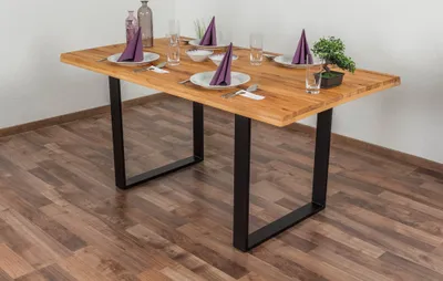 Produktbild von Esstisch Wooden Nature 413 Kernbuche massiv geölt, Tischplatte glatt - 160 x 90 cm (B x T)