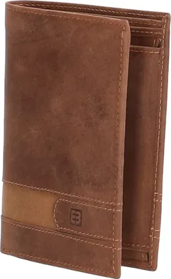 Produktbild von Geldbörse Portmonee Geldbeutel Leder Braun Cognac Hochformat 13x10x2cm Bowatex