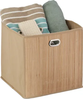Produktbild von relaxdays kosz do przechowywania bambusowy wysoki