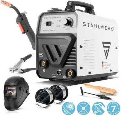 Produktbild von STAHLWERK Schweißgerät Mini FLUX 120 ST mit ARC | MMA-Funktion Vollausstattung