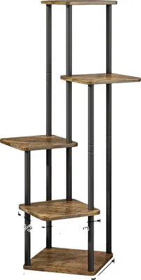 Obrázok produktu pre Stojan na rastliny, 5-úrovňový, industriálny vintage dizajn, 5 úrovní