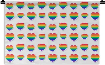Produktbild von MuchoWow® Wandteppich Wandbehang Stolz - Muster - Liebe 60x40 cm Tapisserie Dekoration Wandtuch - Wanddekorationen