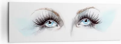 Produktbild von Bild auf Leinwand - Leinwandbild - Mädchen Fantasie Augapfel menschliches - 160x50cm - Wand Bild - Wanddeko - Leinwanddruck - Bilder - Kunstdruck - Leinwand bilder - Wandkunst - AB160x50-3023