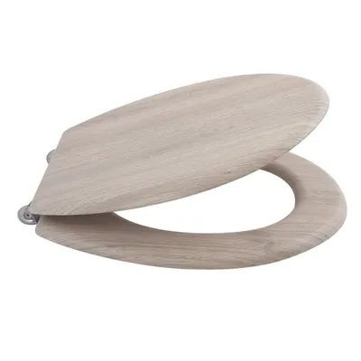 Produktbild von MSV 142200, Runde, Harter Toilettensitz, Holz, MDF-Platten, 365 mm, 425 mm