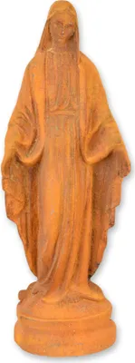 Produktbild von Eine rostige Madonnenfigur aus Gusseisen Replikat Retro Design Dekoration