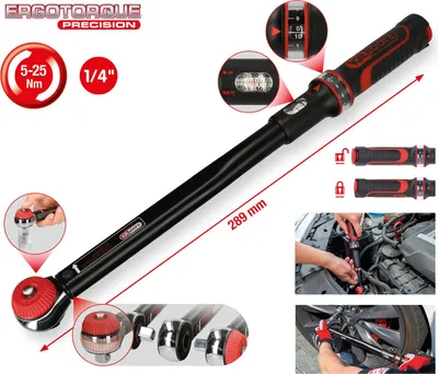 Immagine prodotto di KS Tools 516.1412 KS Tools 1/4 ERGOTORQUE 5-25Nm Ratschendrehmomentsch. 516.1412