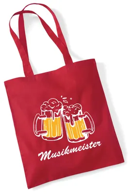 Produktbild von Huuraa Jutebeutel Musikmeister Schützenfest 10 Liter Classic Red Baumwolle Tasche Geschenkidee
