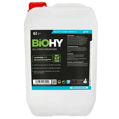 Produktbild von BiOHY Allzweckreiniger, Allesreiniger, Universalreiniger, -Konzentrat – 1 x 6 Liter Kanister
