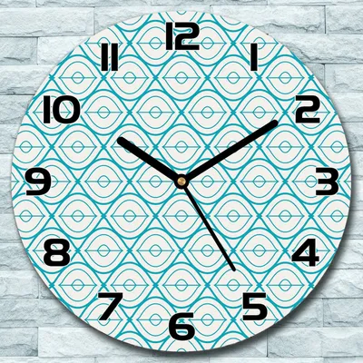Produktbild von Wanduhr aus Glas Rund fi 30 Regelmäßiges Muster Quarz Deko Schlafzimmer Büro