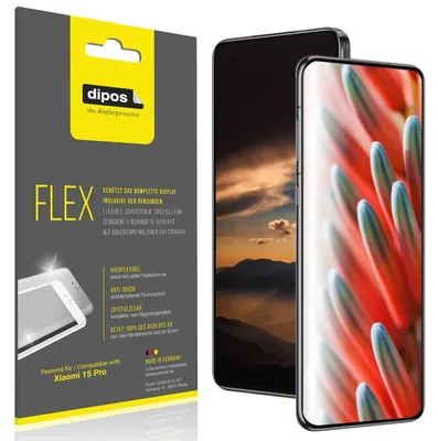 Produktbild von 2x Schutzfolie für Xiaomi 15 Pro Folie, 100% Displayabdeckung, dipos Flex