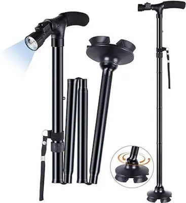 Productafbeelding van Famanu Nordic Walking stokken met 360° antislipbasis - Opvouwbaar, verstelbaar