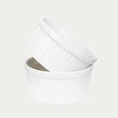 Produktbild von HOMLA Set TINEO weiße Auflaufformen, 2er-Set, 9 cm